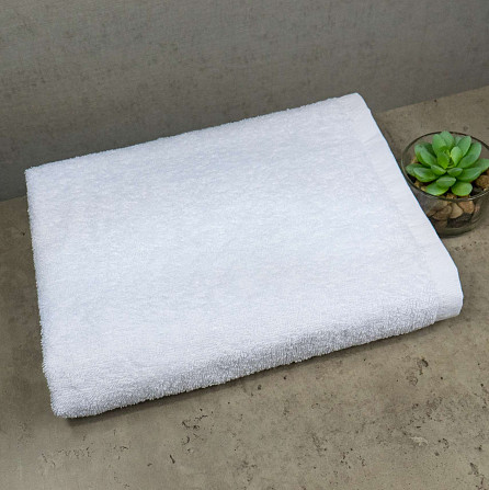 Махровий рушник GM Textile 50х90см 400г/м2 (Білий) Суми - фото 1