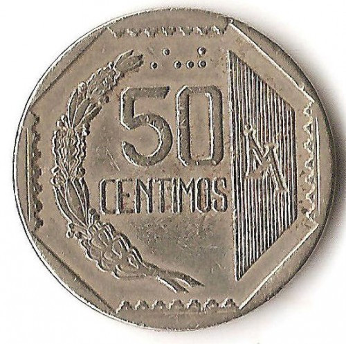 Перу 50 сентимо, 1991-2000 (БД) Полтава - изображение 1