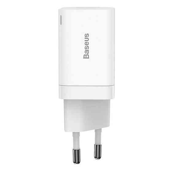 Мережевий зарядний пристрій Baseus Super Si Pro Quick Charger Type-C+USB 30W білий Львів