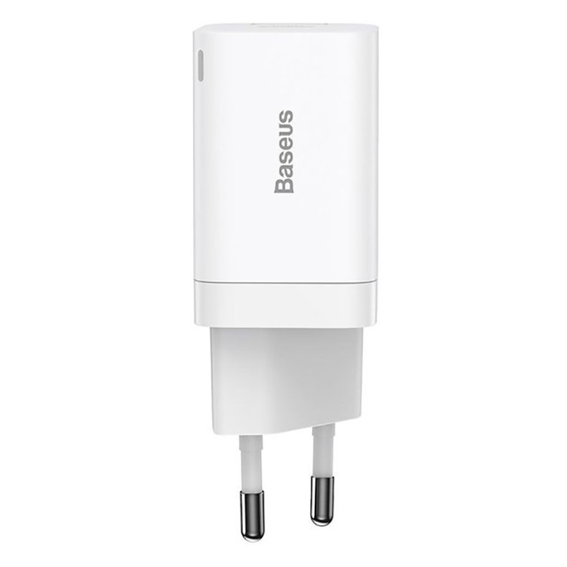 Мережевий зарядний пристрій Baseus Super Si Pro Quick Charger Type-C+USB 30W білий Львів - фото 6