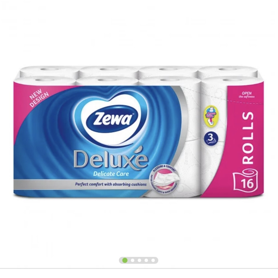 Туалетний папір Zewa Deluxe Delicate Care тришаровий 16 шт. Виноградів - фото 1