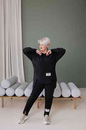 Жіночий теплий прогулянковий костюм, батал пума плюш Чорний, 54/58 Одеса