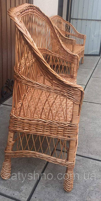 Диван плетеный  на 3 натуральный из лозы Киев - изображение 3
