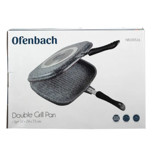 Сковорідка-гриль 32см литий алюміній а/п Grey marble 100516 Ofenbach Житомир - изображение 9