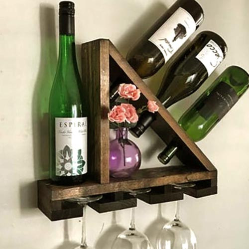 Настенная винная полка 