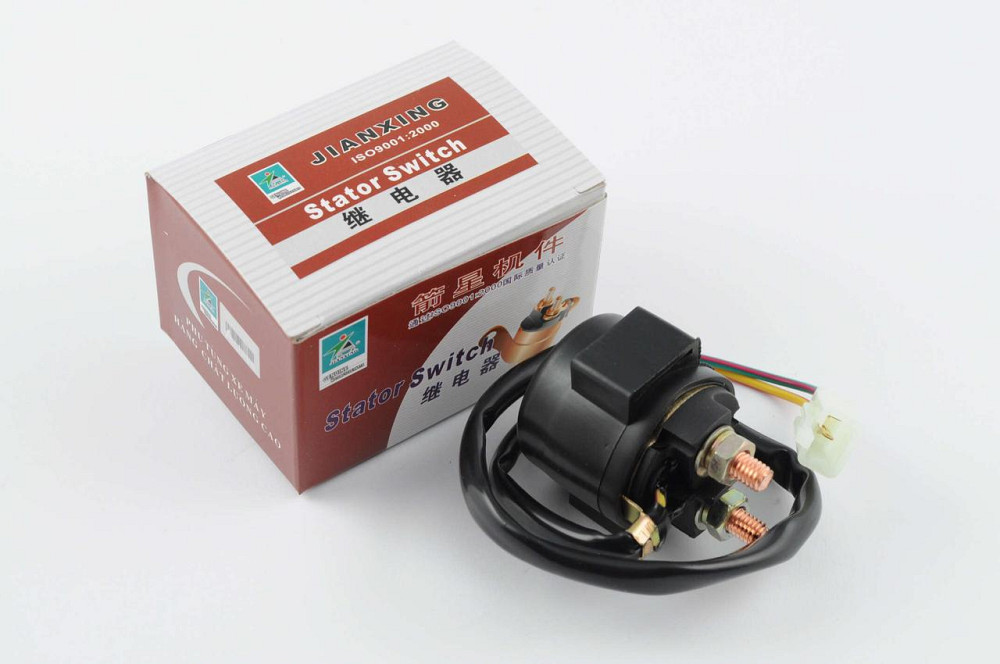 Реле електростартера скутер 4 Т Китай 50, мопед Дельта, мотоцикл Альфа Мукачево - фото 1