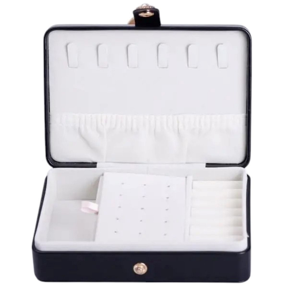 Скринька для прикрас з еко шкіри 16×11×4.7 см органайзер для ювелірних виробів HP-5-30B Коломия - фото 1