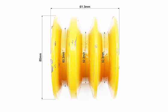 Шків під колінвал d-20mm (D-85mm, 3-х пазний, два пази під ремінь SPB один під SPA, метал) 168F/170F Киев