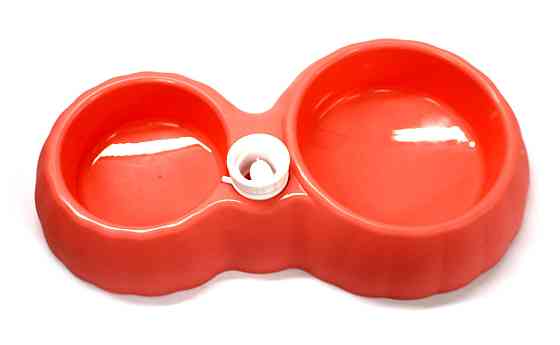 Миска подвійна для корму та води з клапаном 14*11 см Вінниця