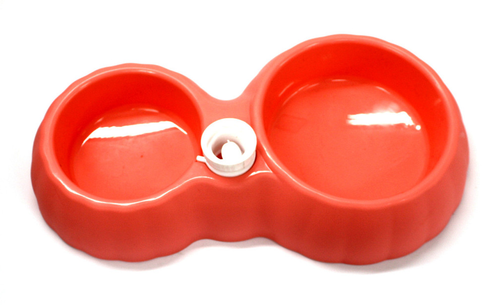 Миска двойная для корма и воды с клапаном 14*11 см Винница - изображение 1