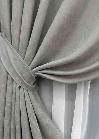 Комплект штор VR-Textil Жакард Viva Marmo № 1796ш Светло-серый 100х290 см 2 шт (31-958) Киев