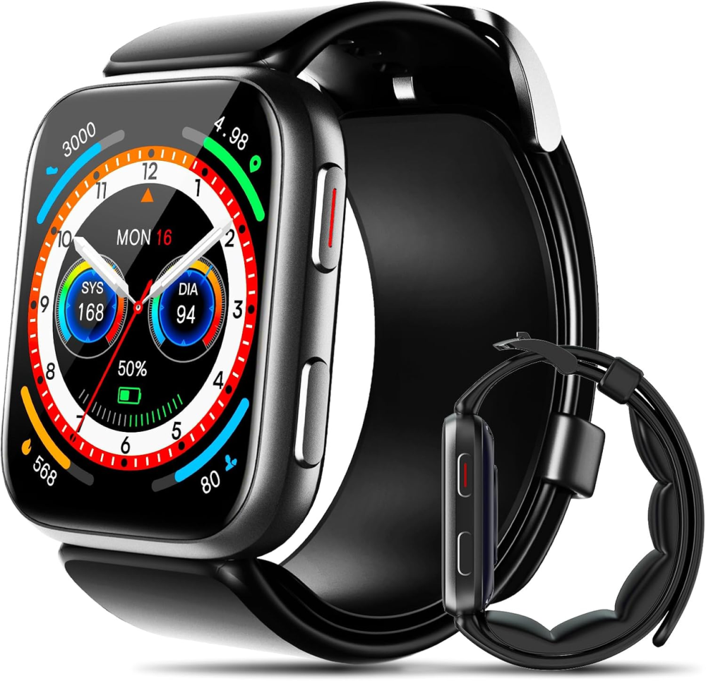 Смарт-годинник YHE BP Doctor Pro Black: розумний фітнес-годинник із запатентованою манжетою тонометра, AMOLED, Android/iOS Київ - фото 2