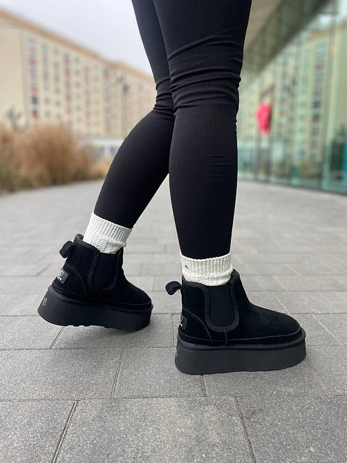 PLPS Угги жіночі PLPS чорні натуральна замша высота 13 см размеры 36-41 (5681) Коломыя - изображение 9
