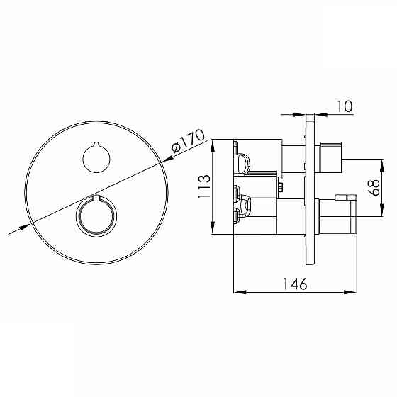 Смеситель термостатический на 3 потребителя Imprese KUCERA f04603410AD черный\матовый Киев