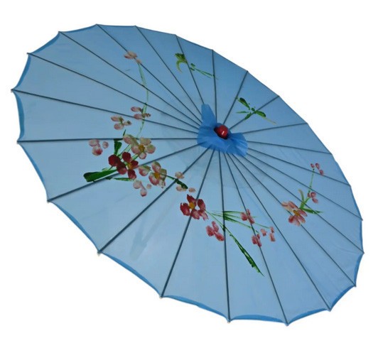 Парасолька китайська шовк блакитний Київ - фото 1