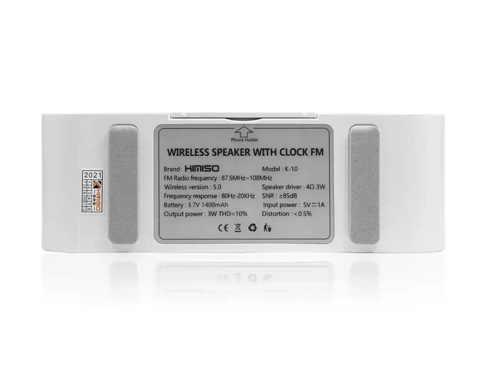 Портативная Bluetooth колонка-часы KIMISO K-10: 2 динамика, FM-радио, будильник, до 5 часов работы Одесса - изображение 7