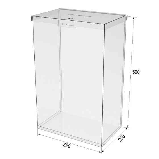 Ящик EKOSTAR с замком для пожертвований и сбора денег 320x200x500. Объем 32 литр Киев