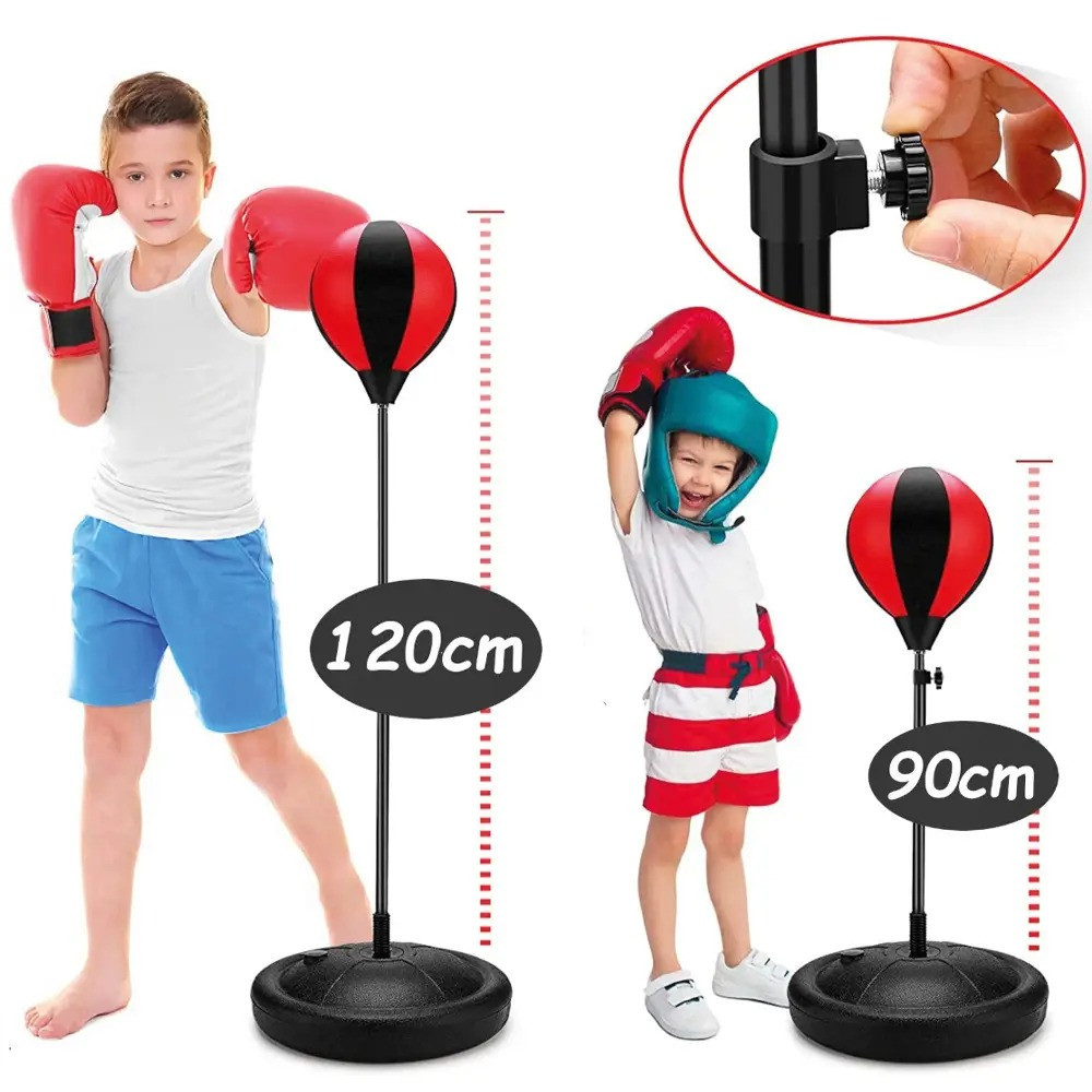 Дитячий боксерський набір Надувна груша на стійці (80-110см) + рукавички / Боксерська груша / Набір для боксу Київ - фото 3