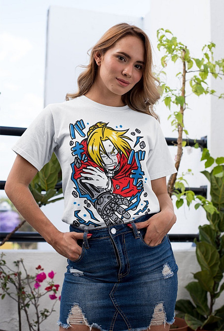 Футболка аниме Стальной алхимик оверсайз (S/M/L) Черний AnimeJ0544 Днепр - изображение 3