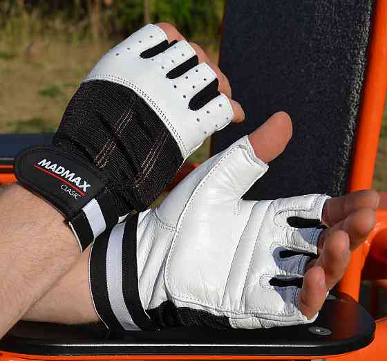 Рукавички для фітнесу MadMax MFG-248 Clasic White M Луцьк