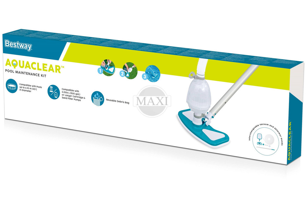 Набір для чищення дна басейну і верхнього шару води пилосос + сачок Bestway (58234) Нововолинськ - фото 6