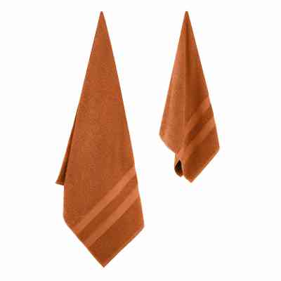 Полотенце Ardesto набор махровых Splendid 50х90 см, 70х140 см, 2шт, 100% хлопок, терракотовый (ART2359TE) Винница