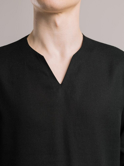 Сорочка чоловіча з довгим рукавом чорна Pobedov Horizon Київ - фото 6