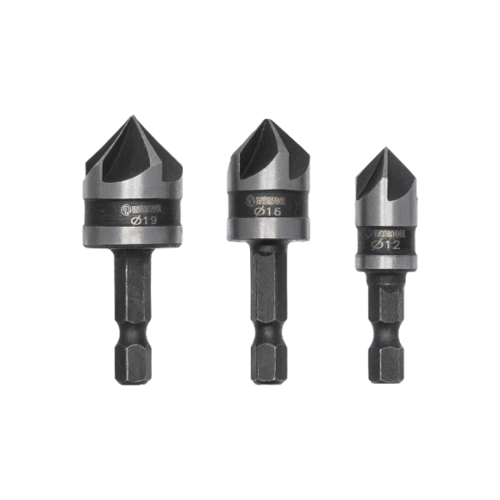 Набір зенкерів, 3 шт. (12,16,19 мм) INTERTOOL SD-5005 Киев