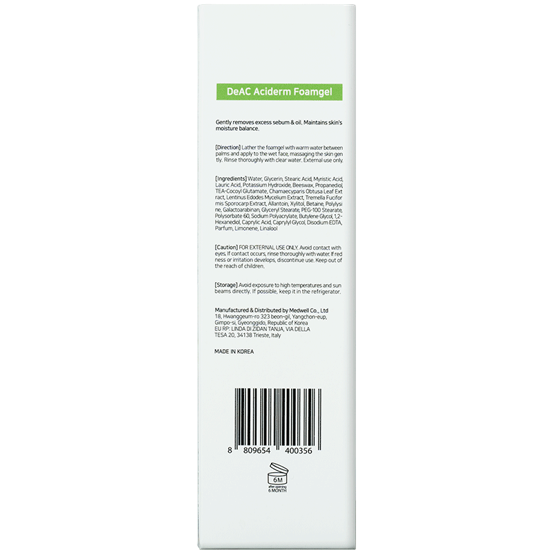Очищуюча гель-піна для жирної та схильної до акне шкіри DeAC Aciderm Foamgel - THERMOCEUTICAL  100 мл Дніпро - фото 4
