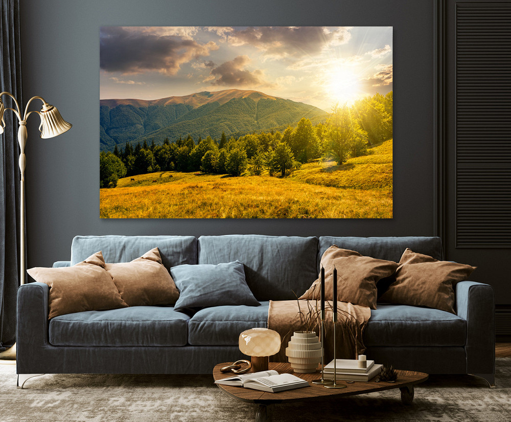 Картина полотно у вітальню / спальню    Гори     MLP_211  ( 60х30см ) 40x80 см Київ - фото 3