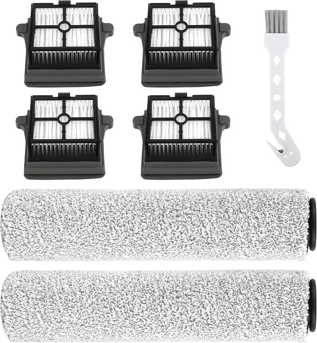 Набор аксессуаров Tineco iFloor 3/Floor One S3 серый 7 в 1: 2 ролика, 4 фильтра HEPA, микрофибра, запчасти для Киев - изображение 1