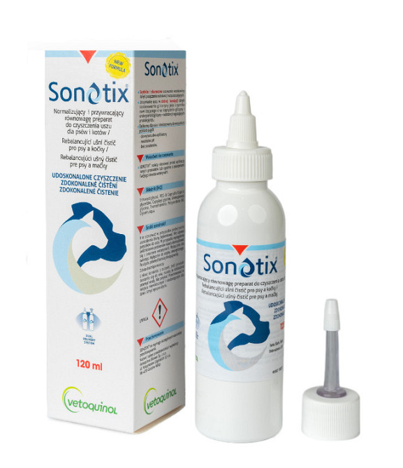 Сонотікс (Sonotix) розчин для промивання вух кішок і собак 120 мл VETOQUINOL Вінниця - фото 1