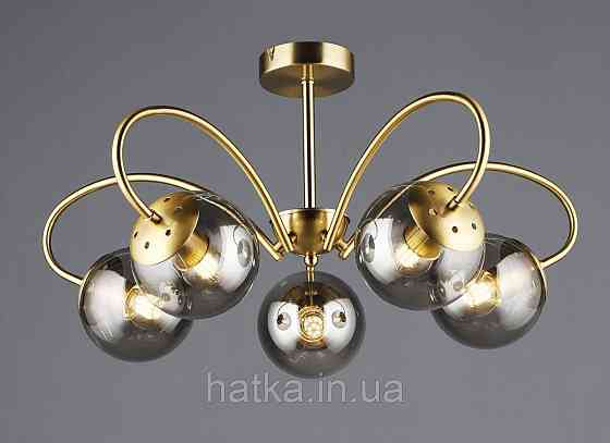 Люстра стельова на 5 плафонів N6609/5 Мідь Київ