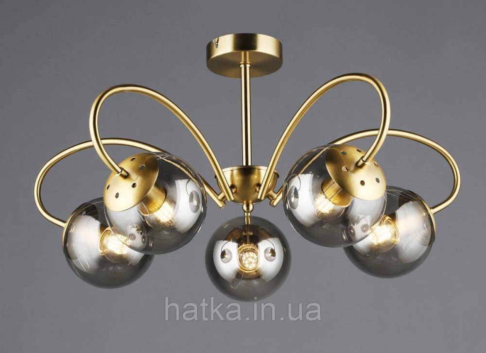 Люстра стельова на 5 плафонів N6609/5 Мідь Київ - фото 1