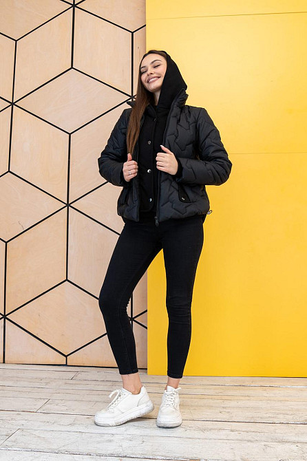 Жіноча стильна демісезонна куртка. Курточка весни-осінь. 44-54о Київ - фото 4