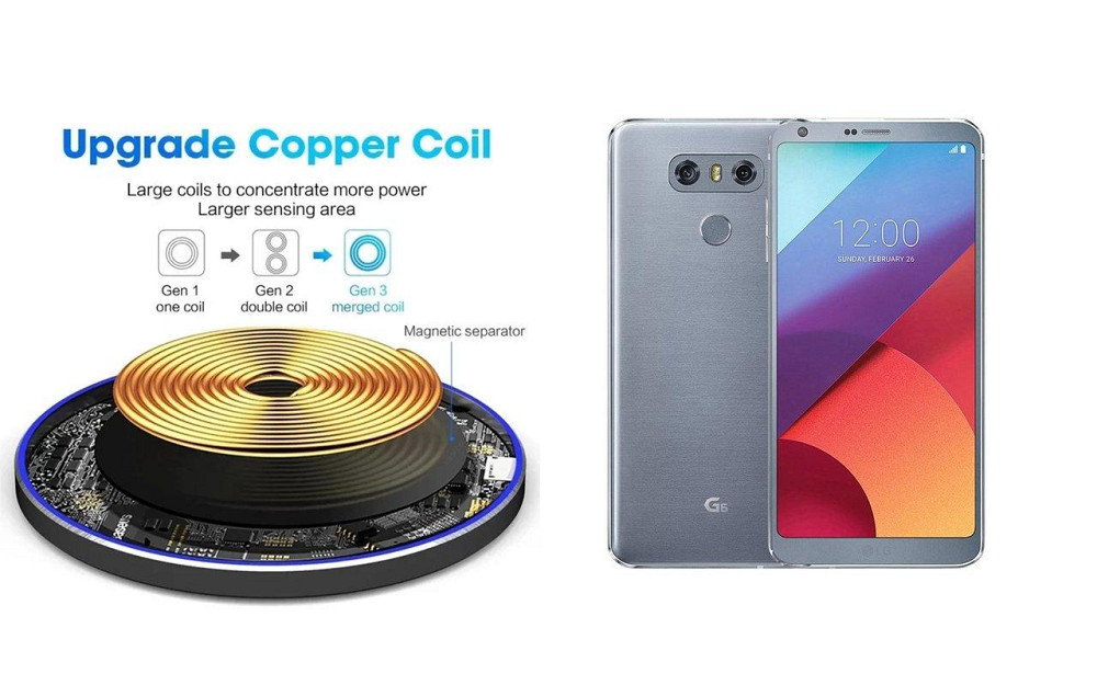 Бездротовий зарядний пристрій Copper до 30W для Honor Magic6 Pro, USB-C, LED Київ - фото 2