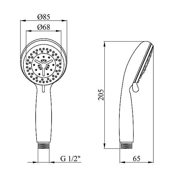 Лійка для ручного душу Kroner KRM — C706 Київ
