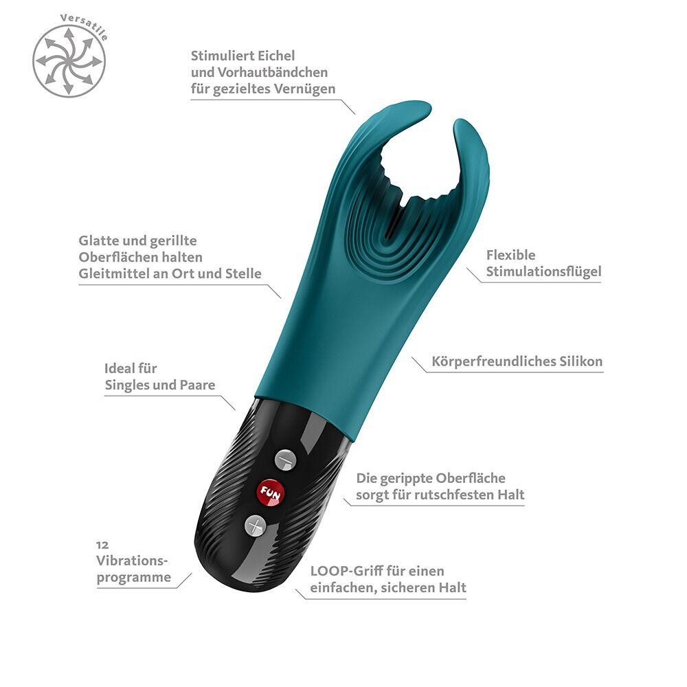 Вібратор для пеніса Fun Factory MANTA Bottle Green, підходить для парних ігор Sex Aura Київ - фото 7