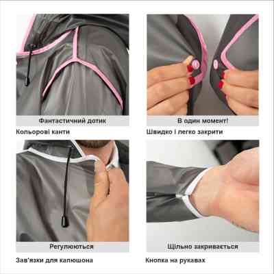 Дождевик Perletti City прозорий/синій S (14210003S) Винница