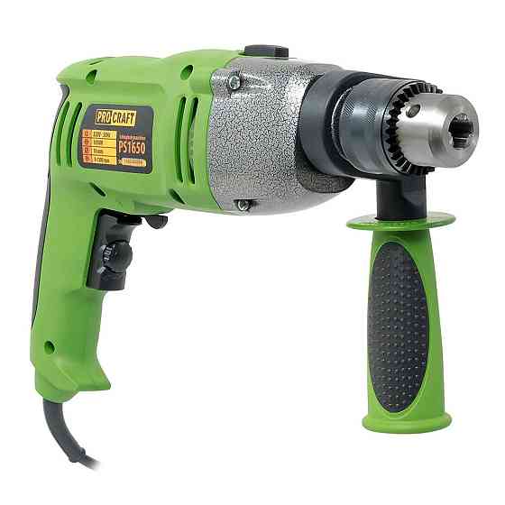Ударная дрель Procraft PS-1650 980 Вт,Дриль ударний діаметр патрона 16 мм,Дрель професійна,Дриль електрична Львів
