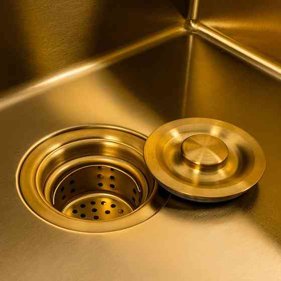 VALESO Кухонна мийка 50*50 PVD Gold Valeso Handmade (сифон круглий, 3,0/0,8) Киев