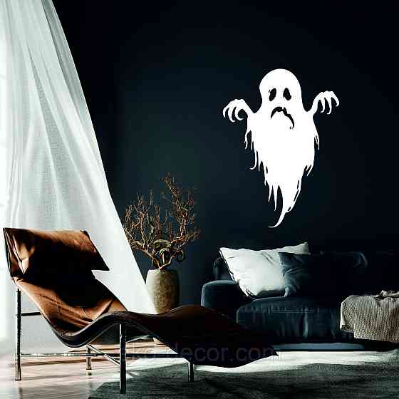 Декоративне настінне Панно «Привид», Декор на стіну 70*51 см, Білий Київ