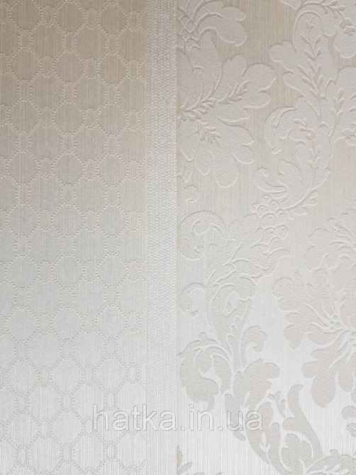 Текстильні шпалери на флізеліновій основі Da capo RaschTextil геометрія ромб овал сітка жовті фон пісочний Київ - фото 2