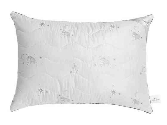 Подушка силикон MERINO WHITE 274 микрофибра, серый 10мм холлофайбер (550г) с уголком, р.50*70 ТМ ARCLOUD Solmir Киев