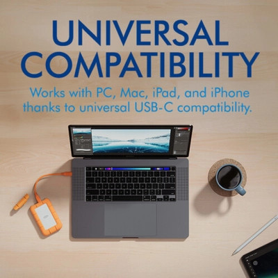 Накопичувач SSD USB Type-C 4TB Rugged Mini LaCie (STMF4000400) Вінниця - фото 8