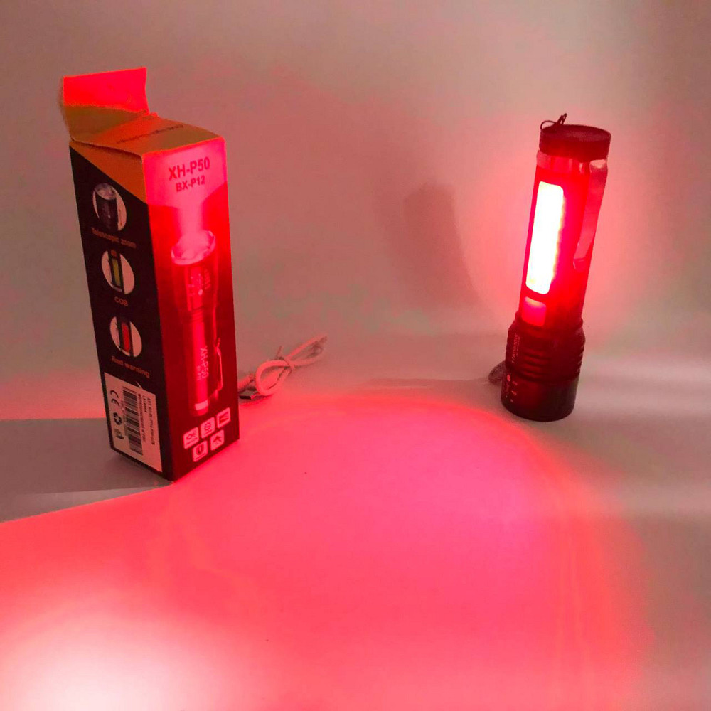 Ліхтар для домашніх потреб Bailong, Ліхтарик світлодіодний ручний акумуляторний портативний KQ-96 Львів - фото 8