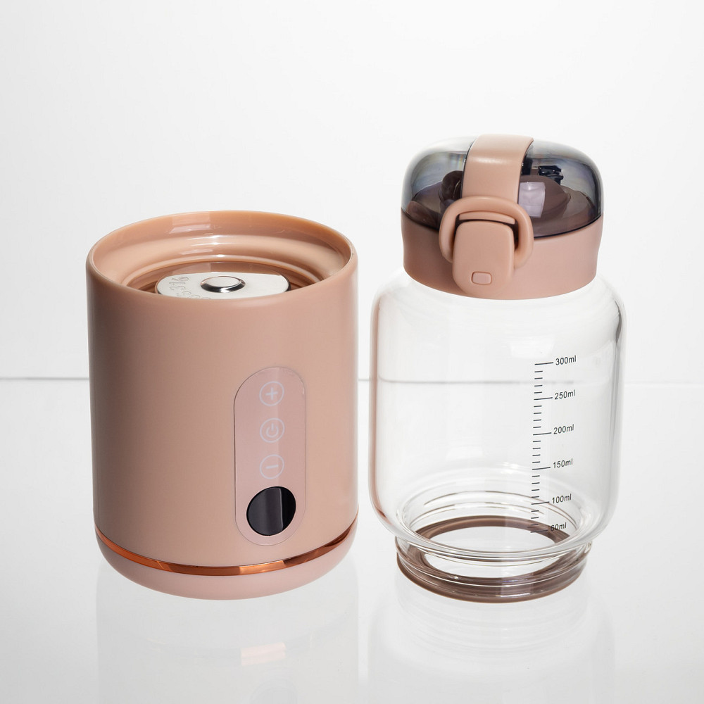 Пляшка з підігрівом для дитячого харчування та напоїв 300 мл з акумулятором підігрівач термос для дитячого харчування Рожевий Київ - фото 7