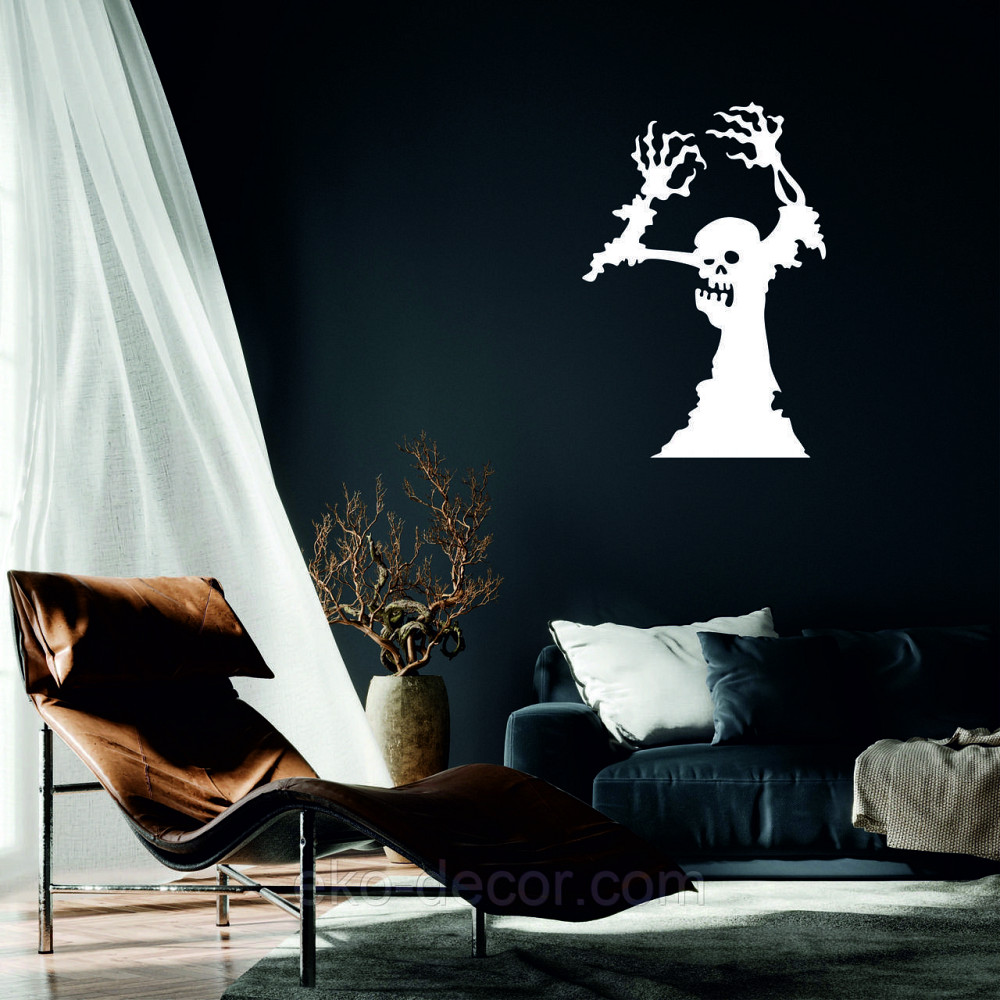 Декоративне настінне Панно «Зомбі», Декор на стіну 70*48 см, Білий Київ - фото 1