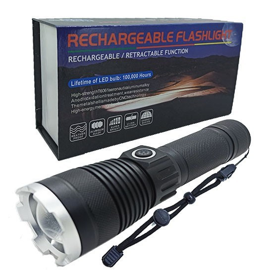 Ручний ліхтар BL-A75-P50 zoom Type-C + 18650 (3xAAA) 5 режимів Вінниця - фото 1