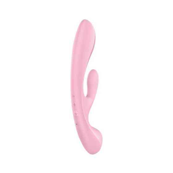 Двусторонний вибратор-кролик Satisfyer Triple Oh Pink (мятая упаковка!!!) Sex Aura Киев